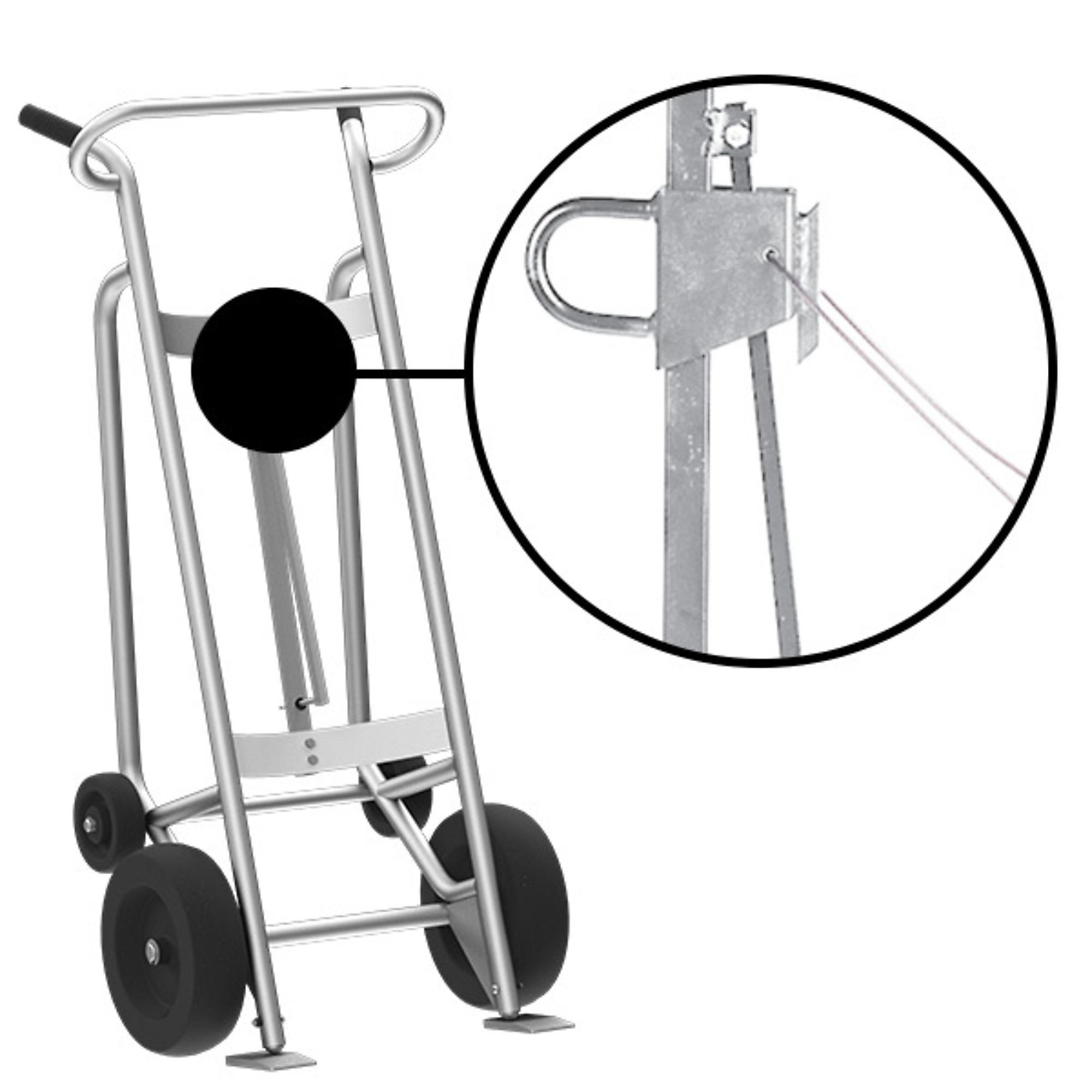 Valley Craft, 4-Wheel Drum Hand Truck, Capacity 1000 lb, Model# F82175A2C